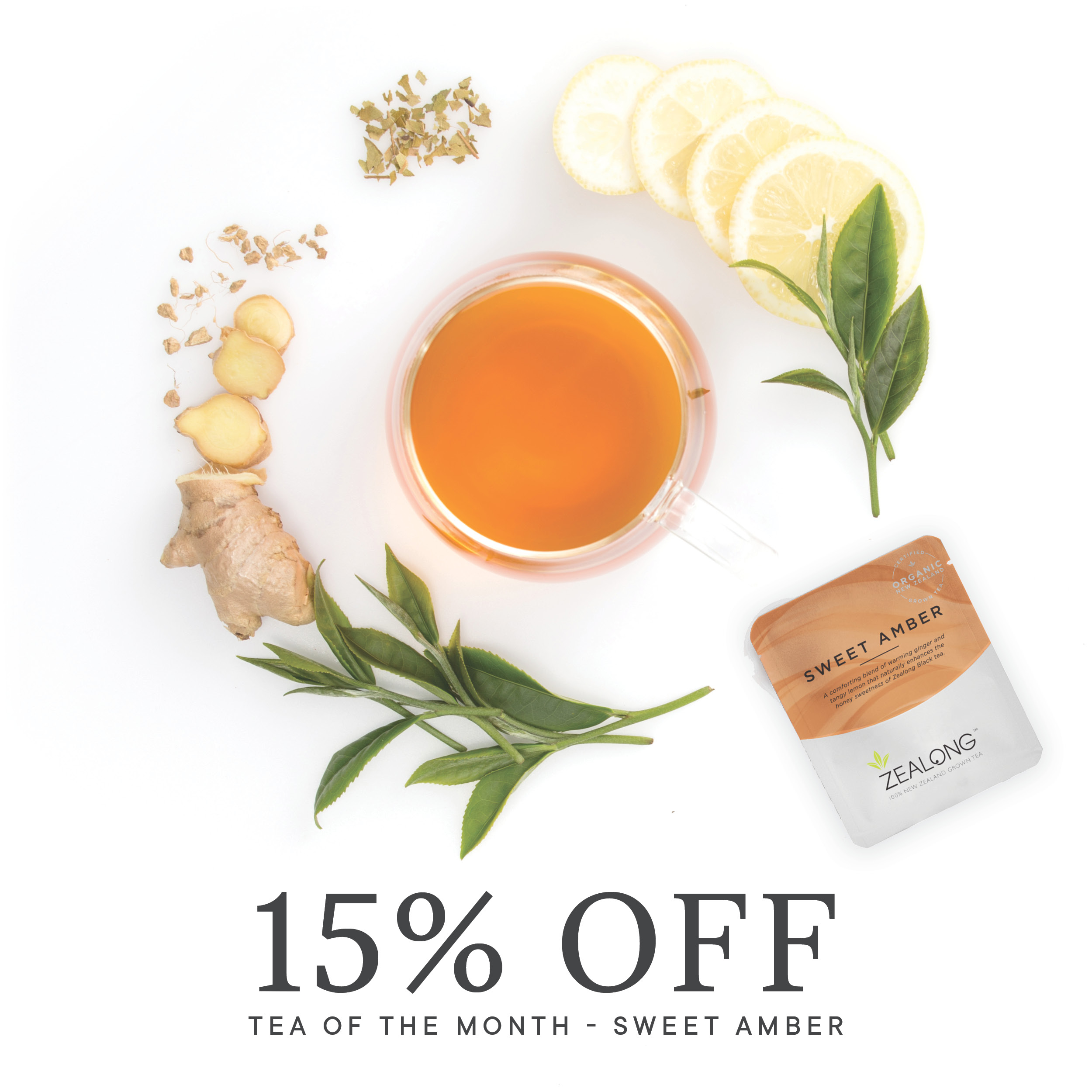 warm up this winter with our tea of the month, sweet amber!