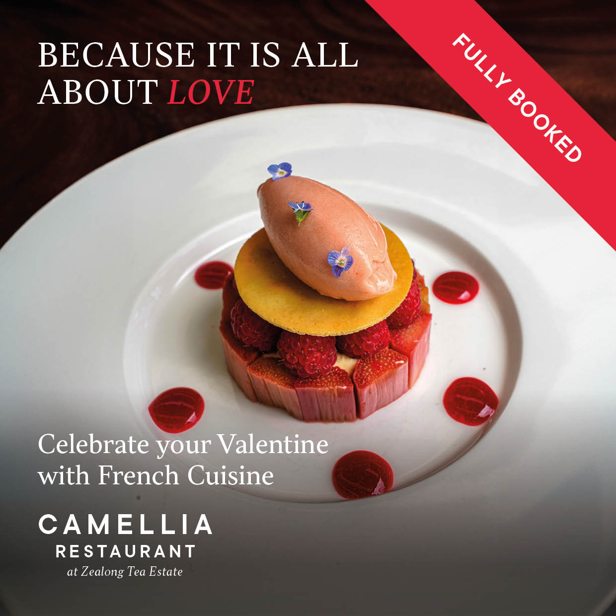 Camellia Promo Flyer - Celebrate your Love - fully booked